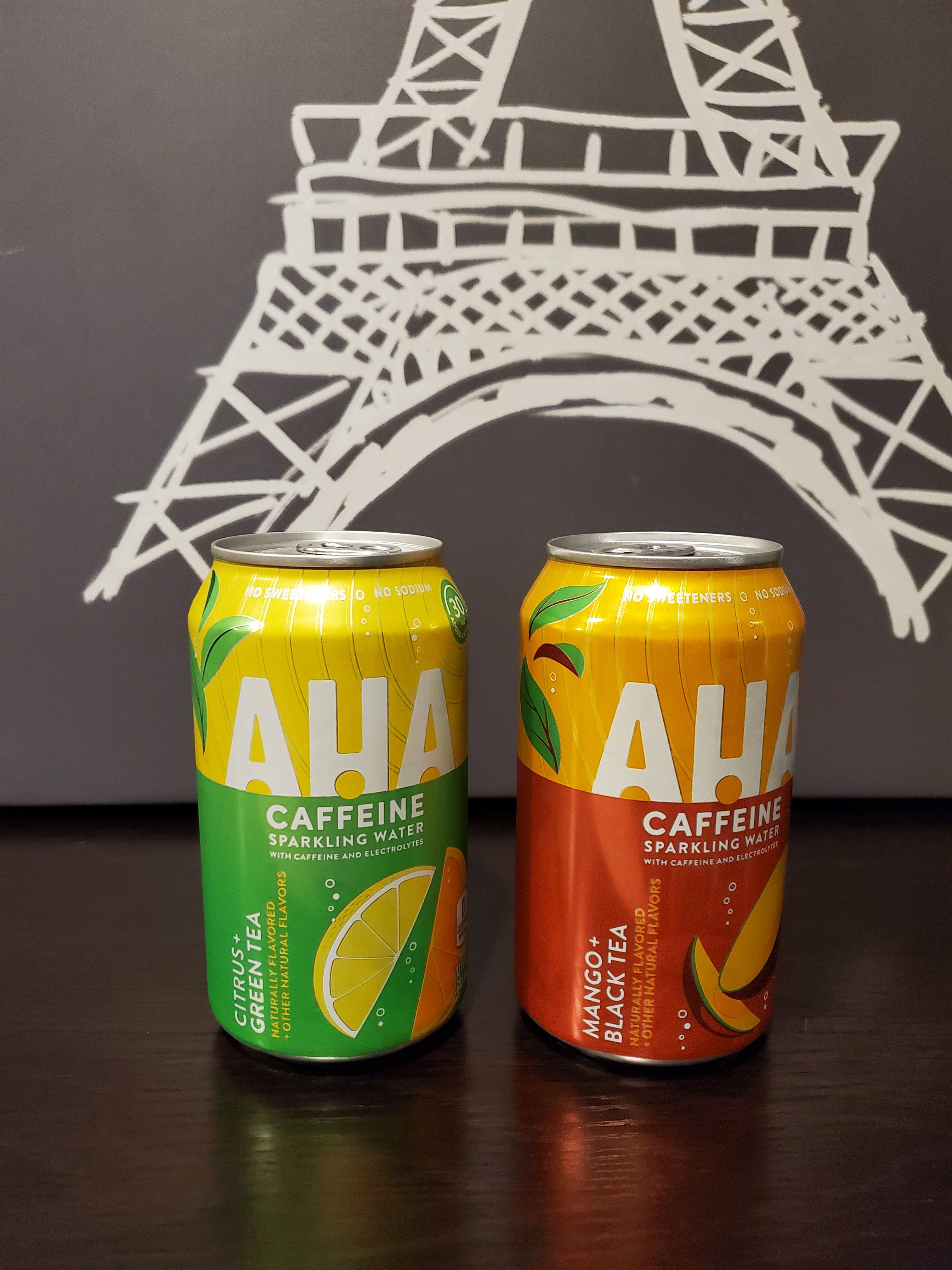Aha Sparkling Water (Caffeinated) - Mango + Black Tea – The Butterfly Cafe